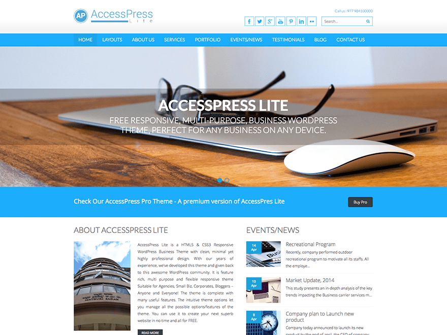 Download Accesspress Lite 2.81 – Free WordPress Theme