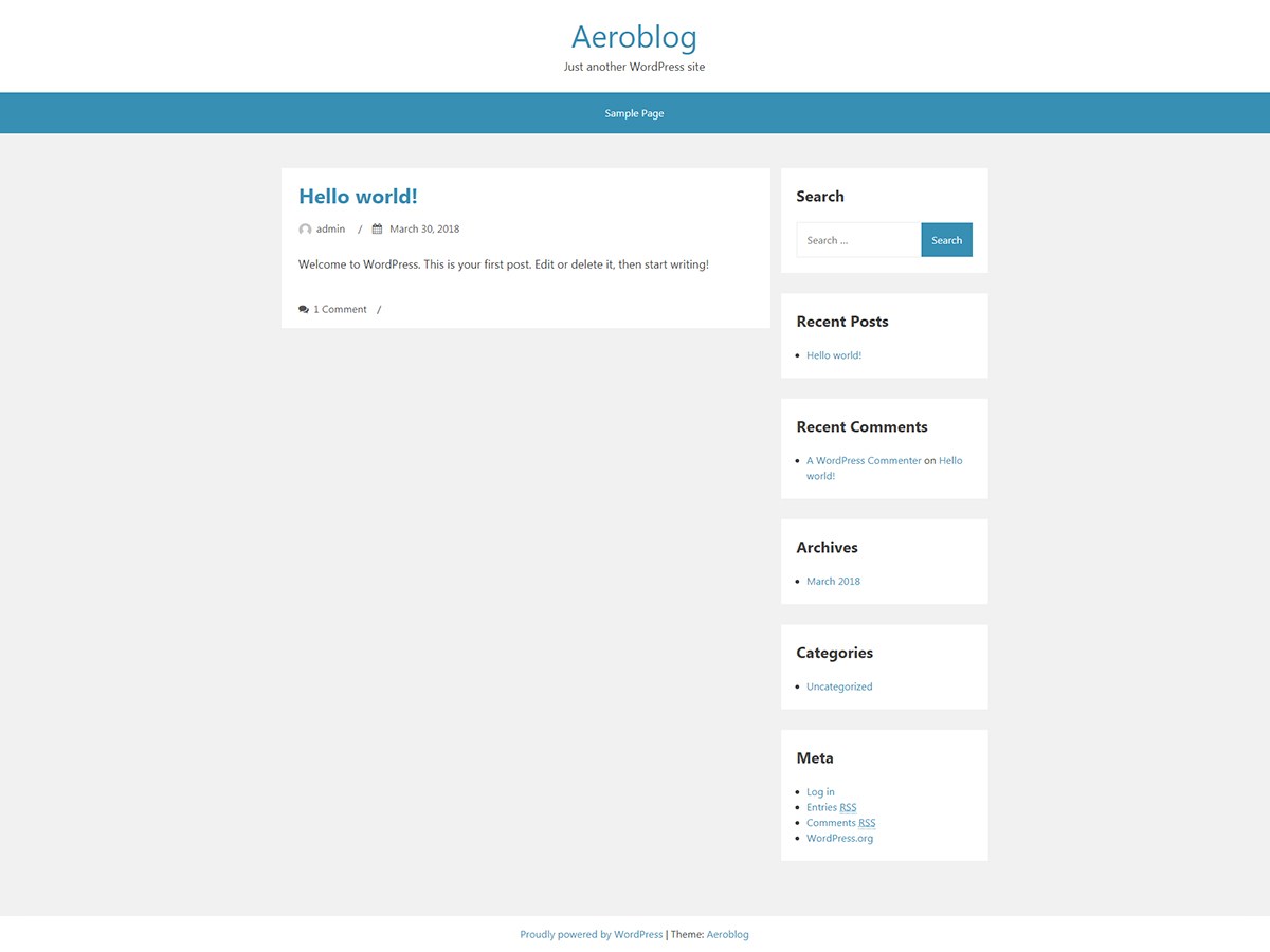 Download Aeroblog 1.1.2 – Free WordPress Theme