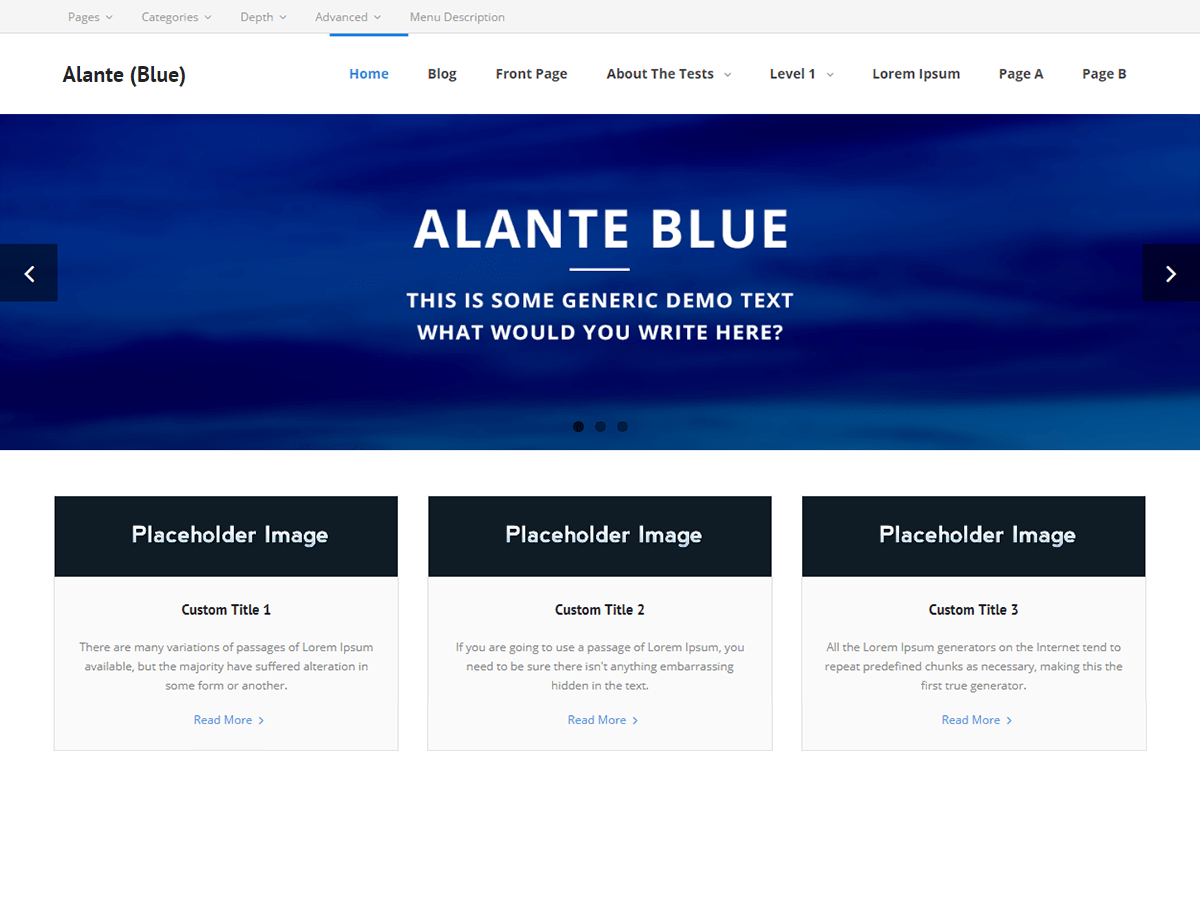 Download Alante Blue 1.0.7 – Free WordPress Theme