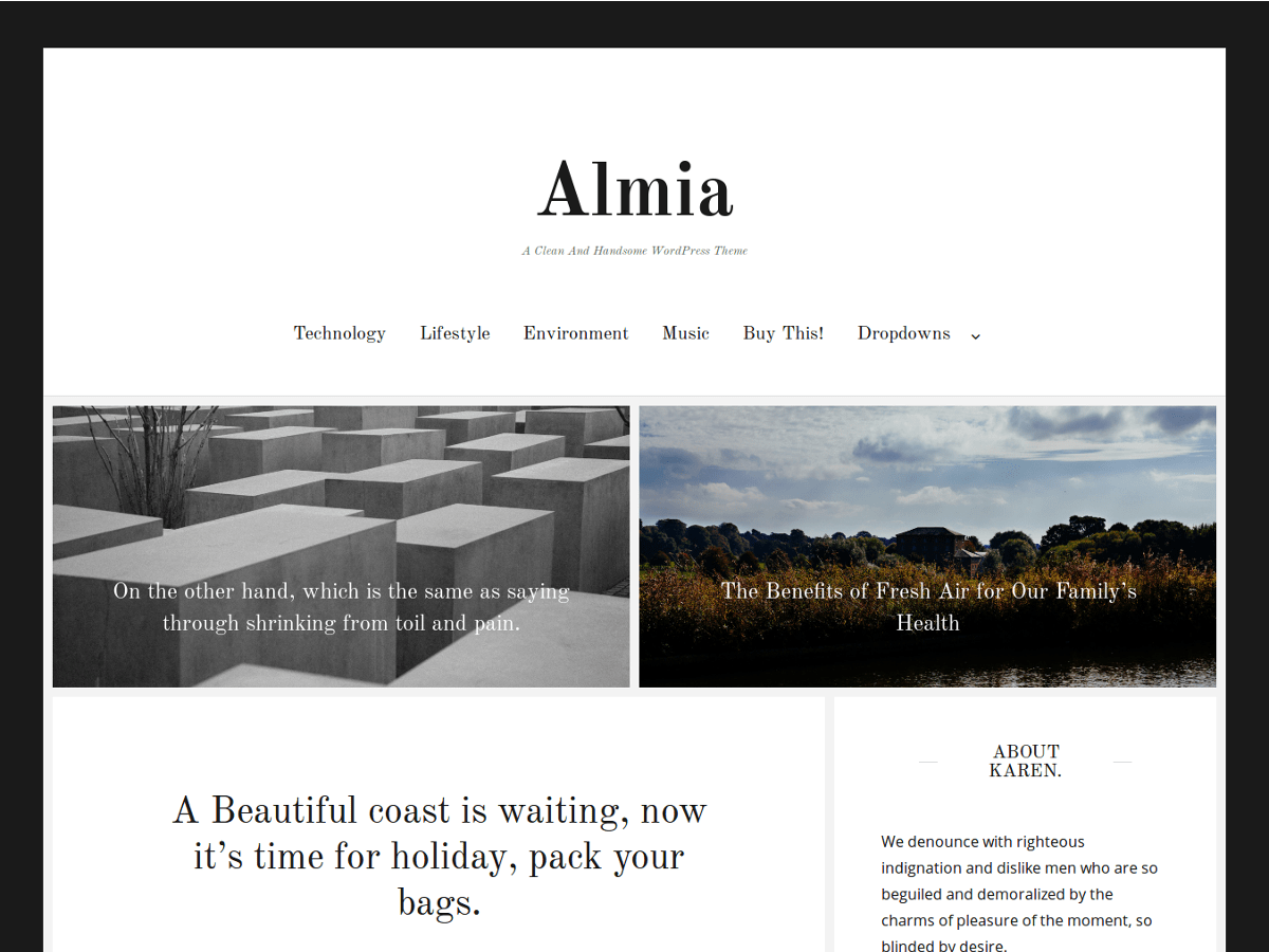 Download Almia 1.9 – Free WordPress Theme