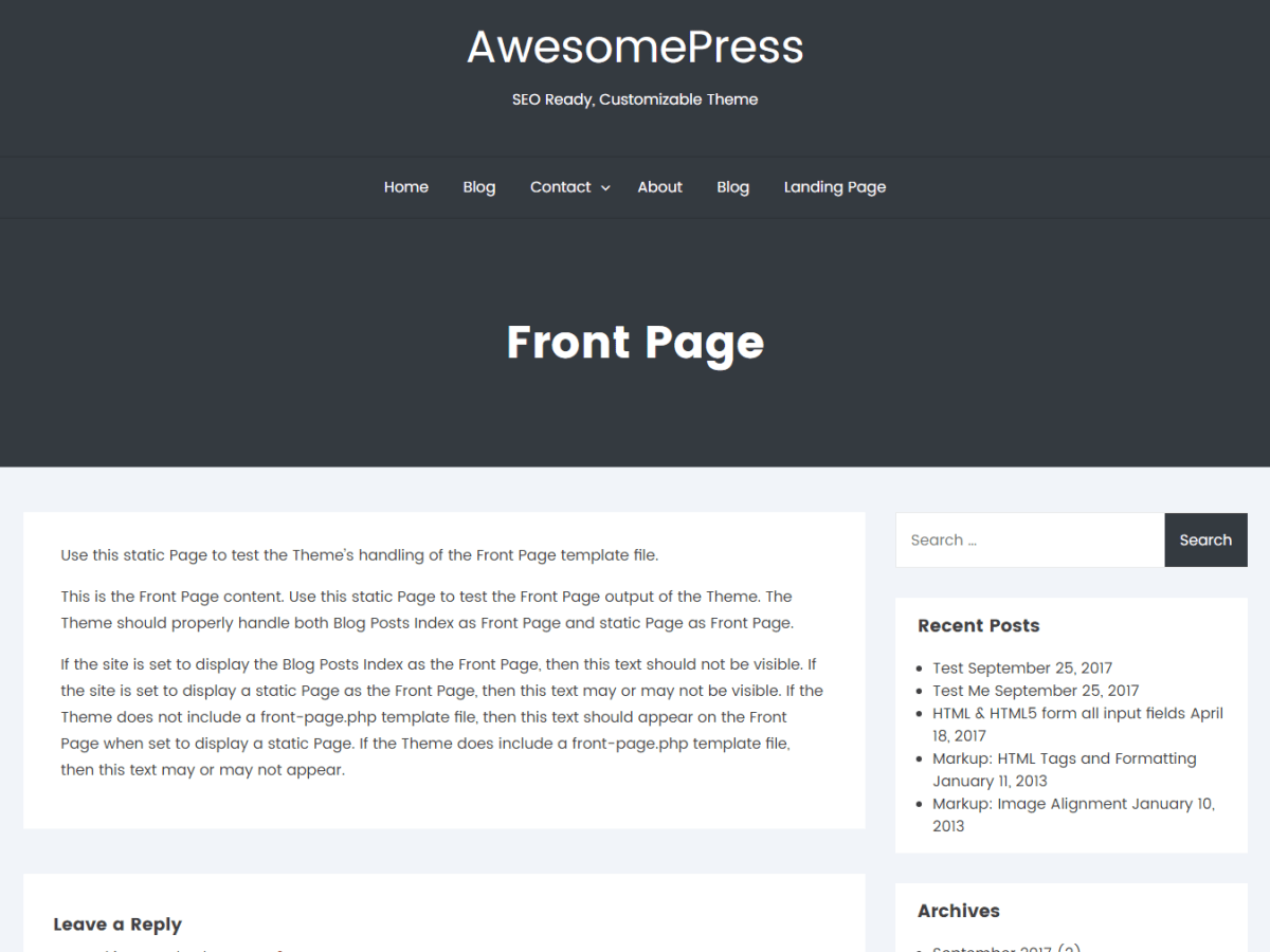 Download AwesomePress 1.0.3 – Free WordPress Theme