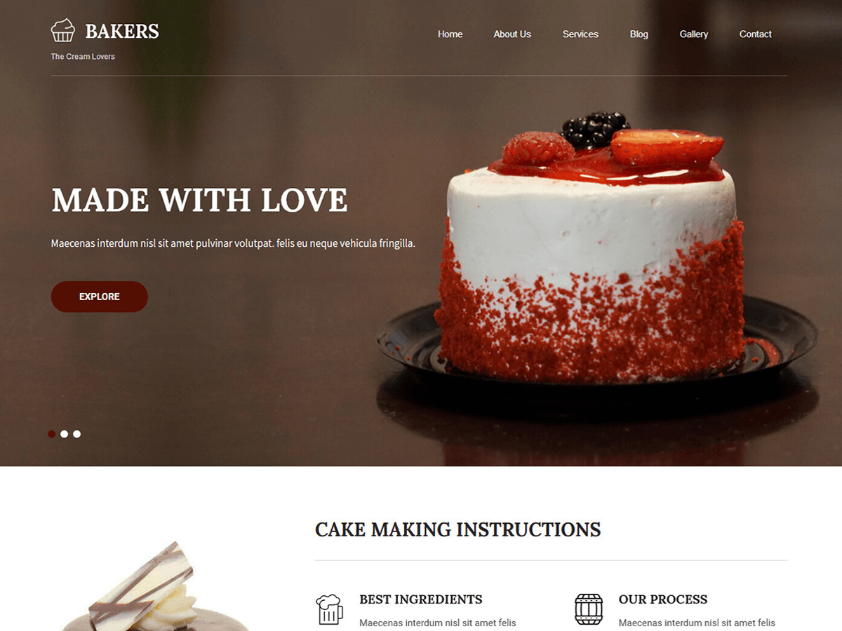 Download Bakers Lite 1.1 – Free WordPress Theme