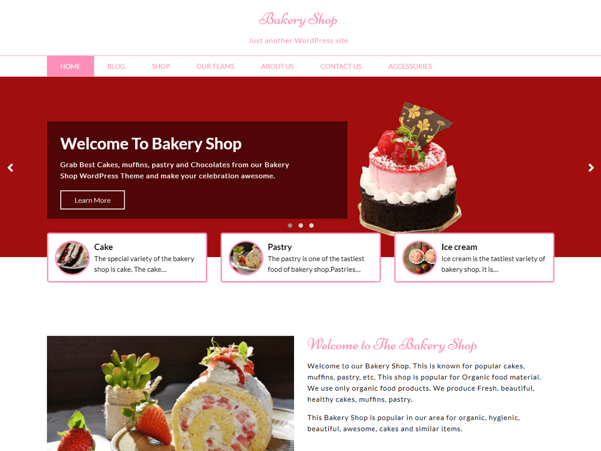 Download Bakery Shop 1.0.7 – Free WordPress Theme