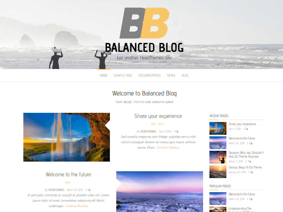 Download Balanced Blog 1.0.6 – Free WordPress Theme