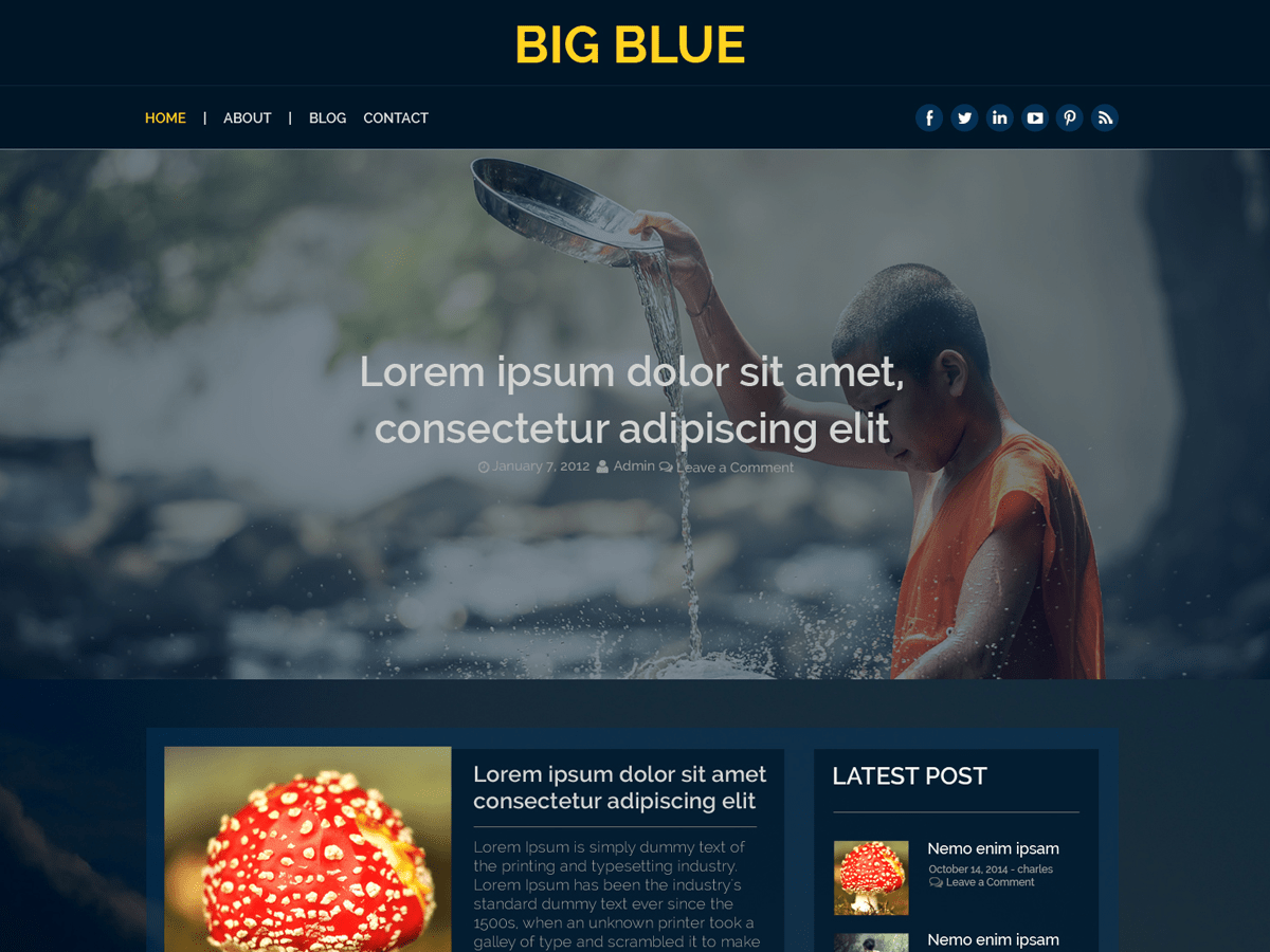Download Big Blue 1.5 – Free WordPress Theme