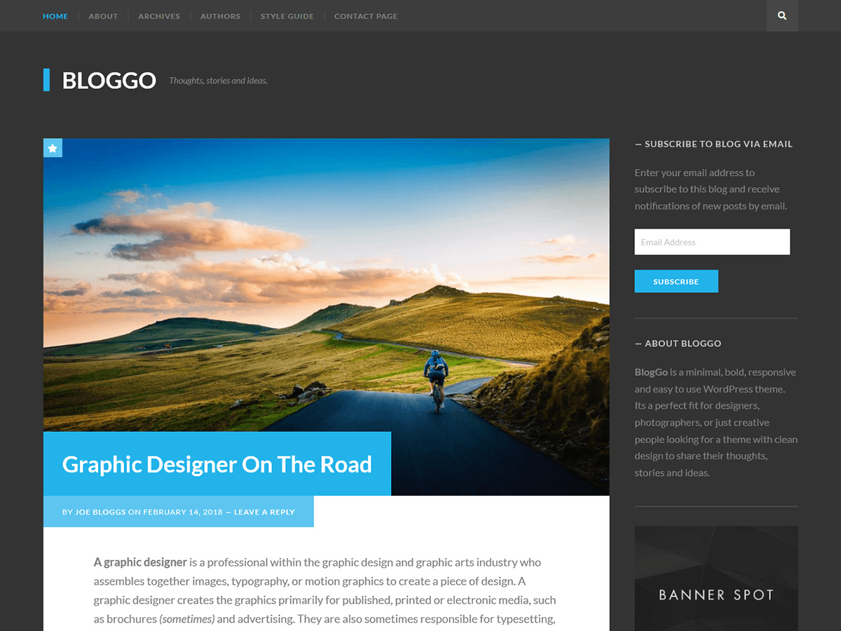Download Bloggo 1.0.3 – Free WordPress Theme