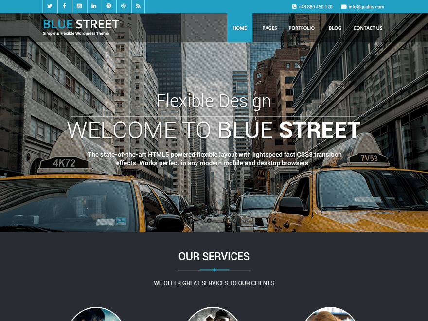 Download Bluestreet 1.2.5 – Free WordPress Theme