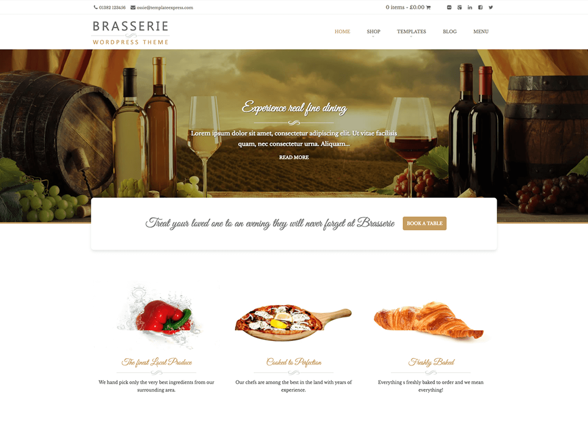 Download Brasserie 2.7 – Free WordPress Theme