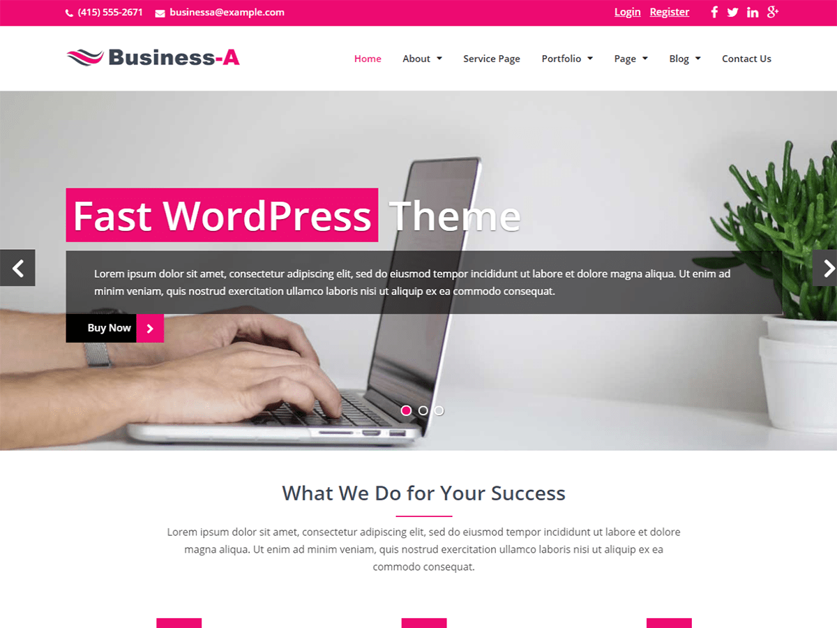 Download Business-A 1.9.8 – Free WordPress Theme