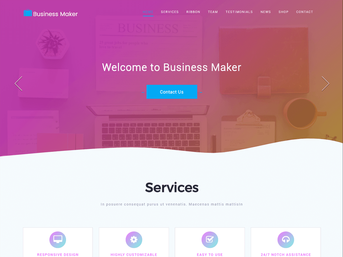Download Business Maker 1.0.1 – Free WordPress Theme
