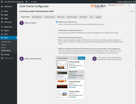 Child Theme Configurator 2.3.0.4 1