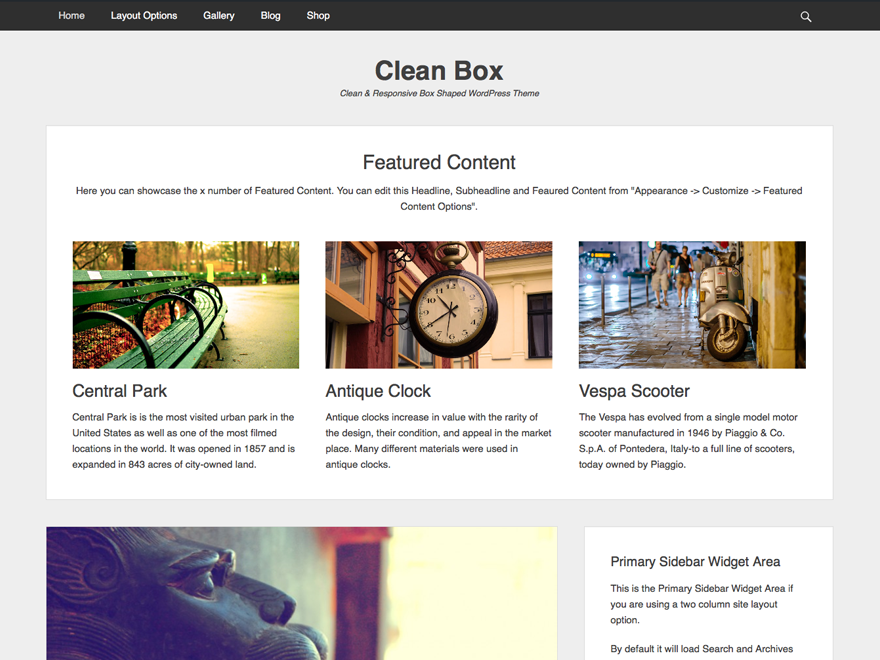 Download Clean Box 2.3 – Free WordPress Theme