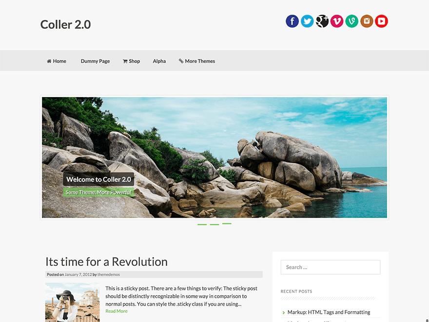 Download Coller 2.0.4 – Free WordPress Theme