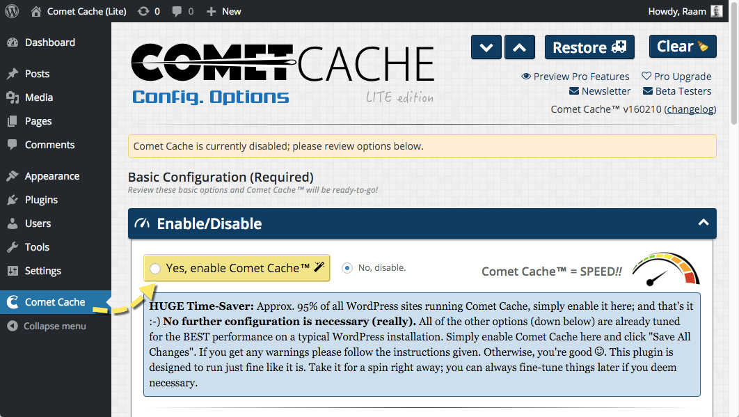Download Comet Cache 170220 – Free WordPress Plugin