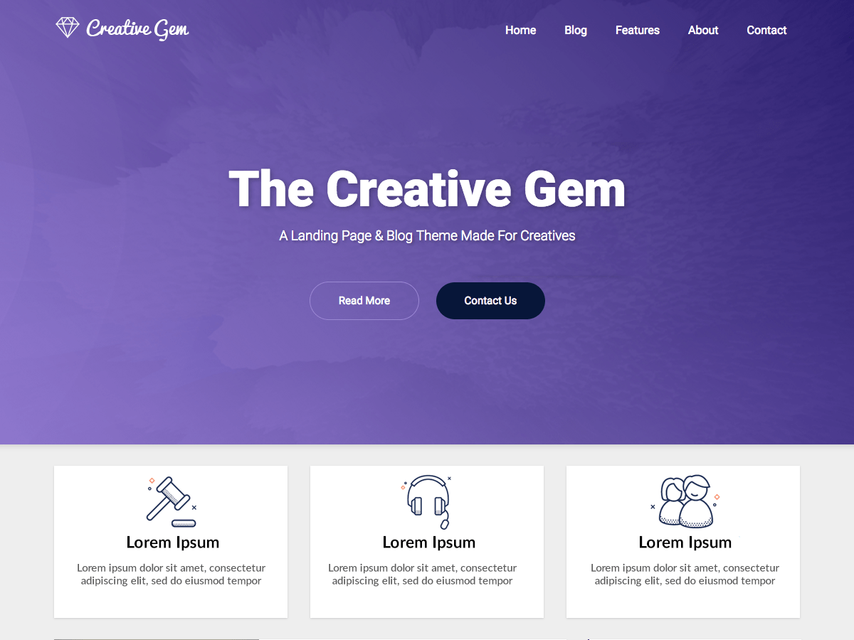 Download Creative Gem 4.3 – Free WordPress Theme