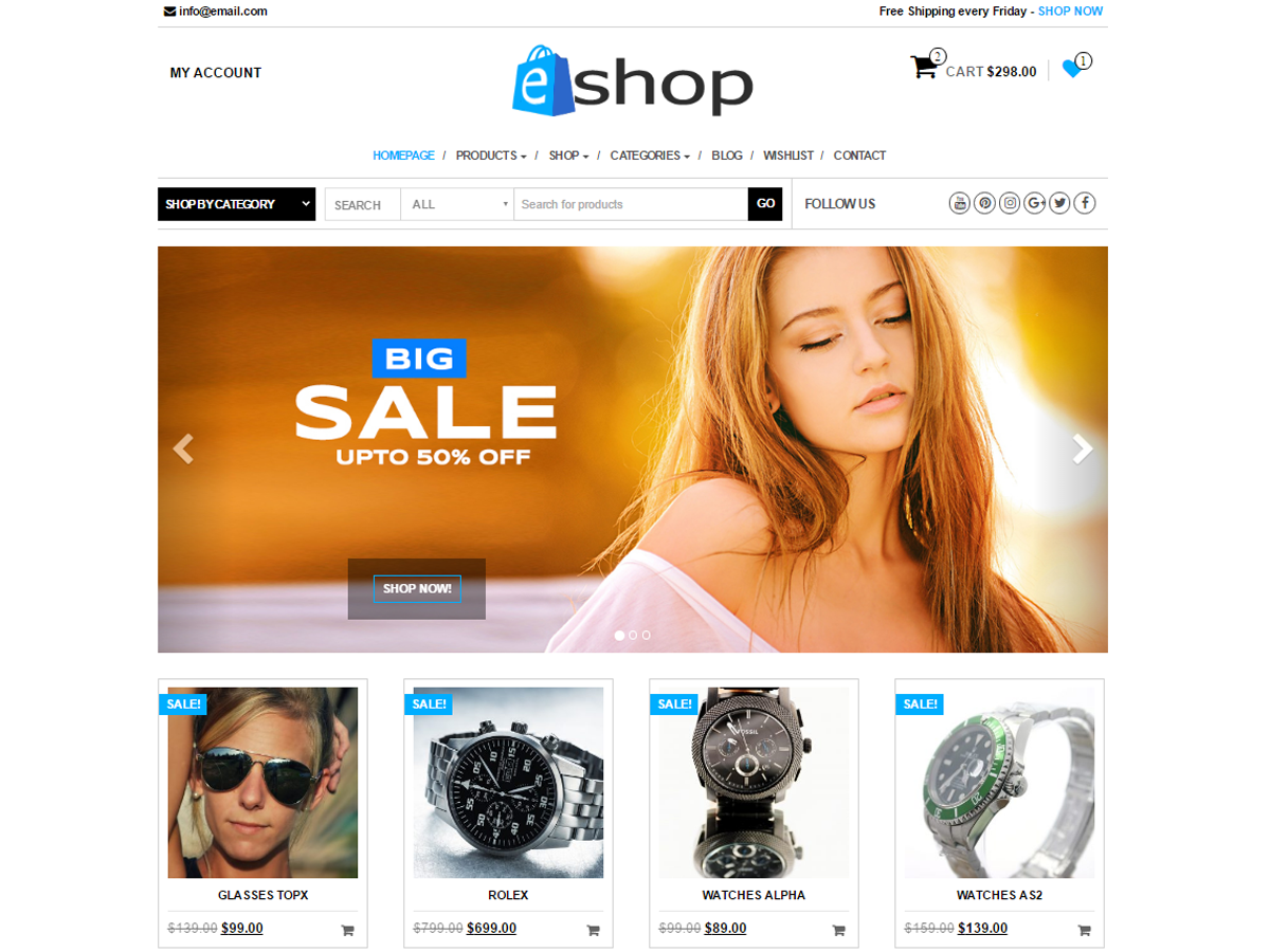 Download E-Shop 1.0.5 – Free WordPress Theme