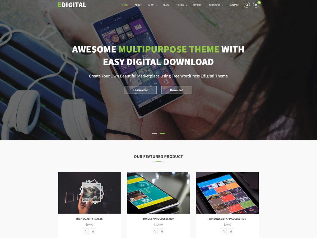 Download EDigital 1.1.5 – Free WordPress Theme