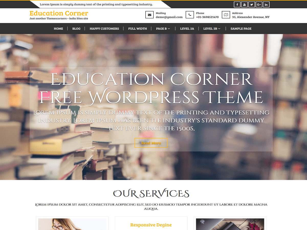 Download Education Corner 1.0.2 – Free WordPress Theme