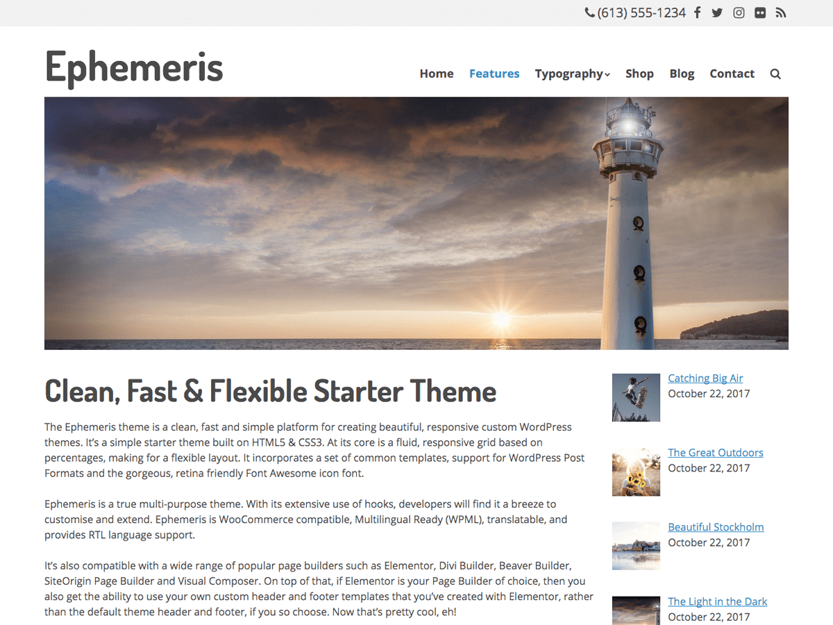 Download Ephemeris 1.4.1 – Free WordPress Theme