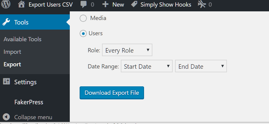 Download Export Users to CSV 1.1.1 – Free WordPress Plugin