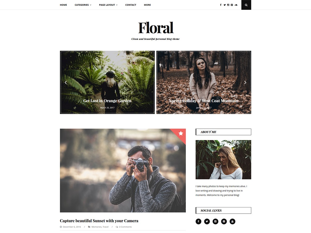 Download Floral Lite 1.0.10 – Free WordPress Theme