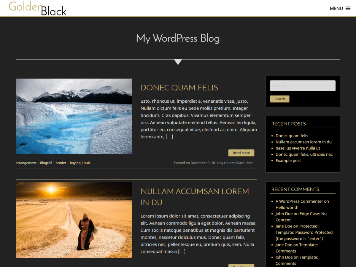 Download Golden Black 1.1.5 – Free WordPress Theme