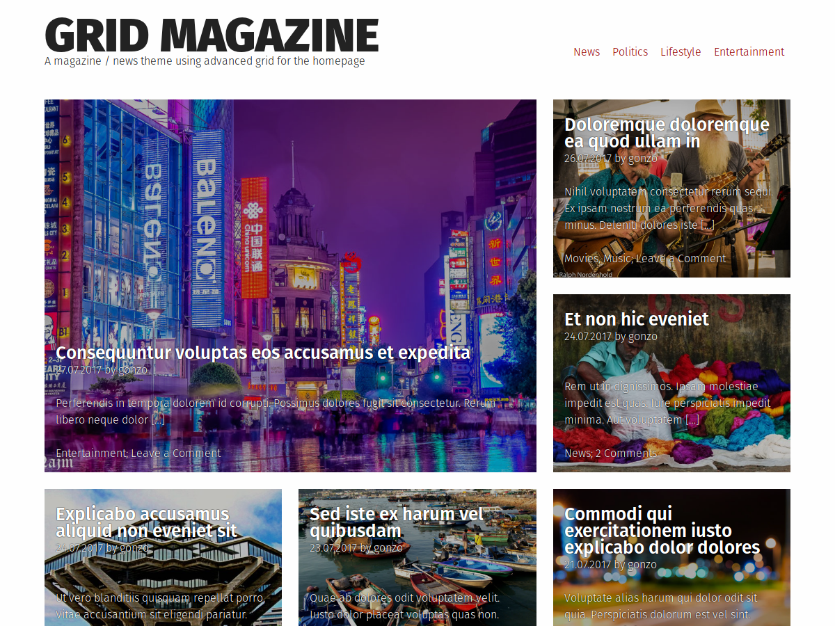 Download Grid Magazine 1.0.3 – Free WordPress Theme
