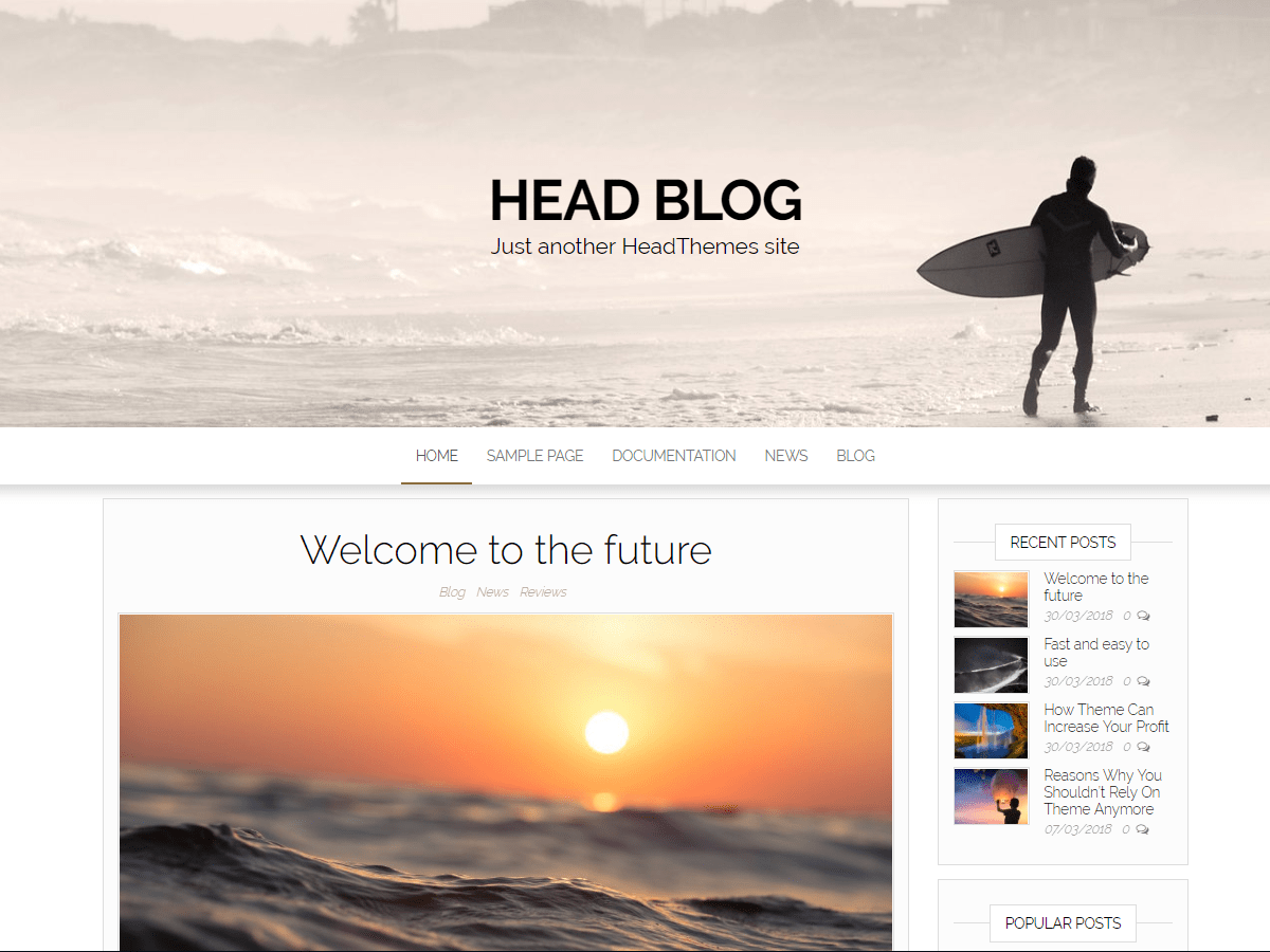 Download Head Blog 1.0.9 – Free WordPress Theme