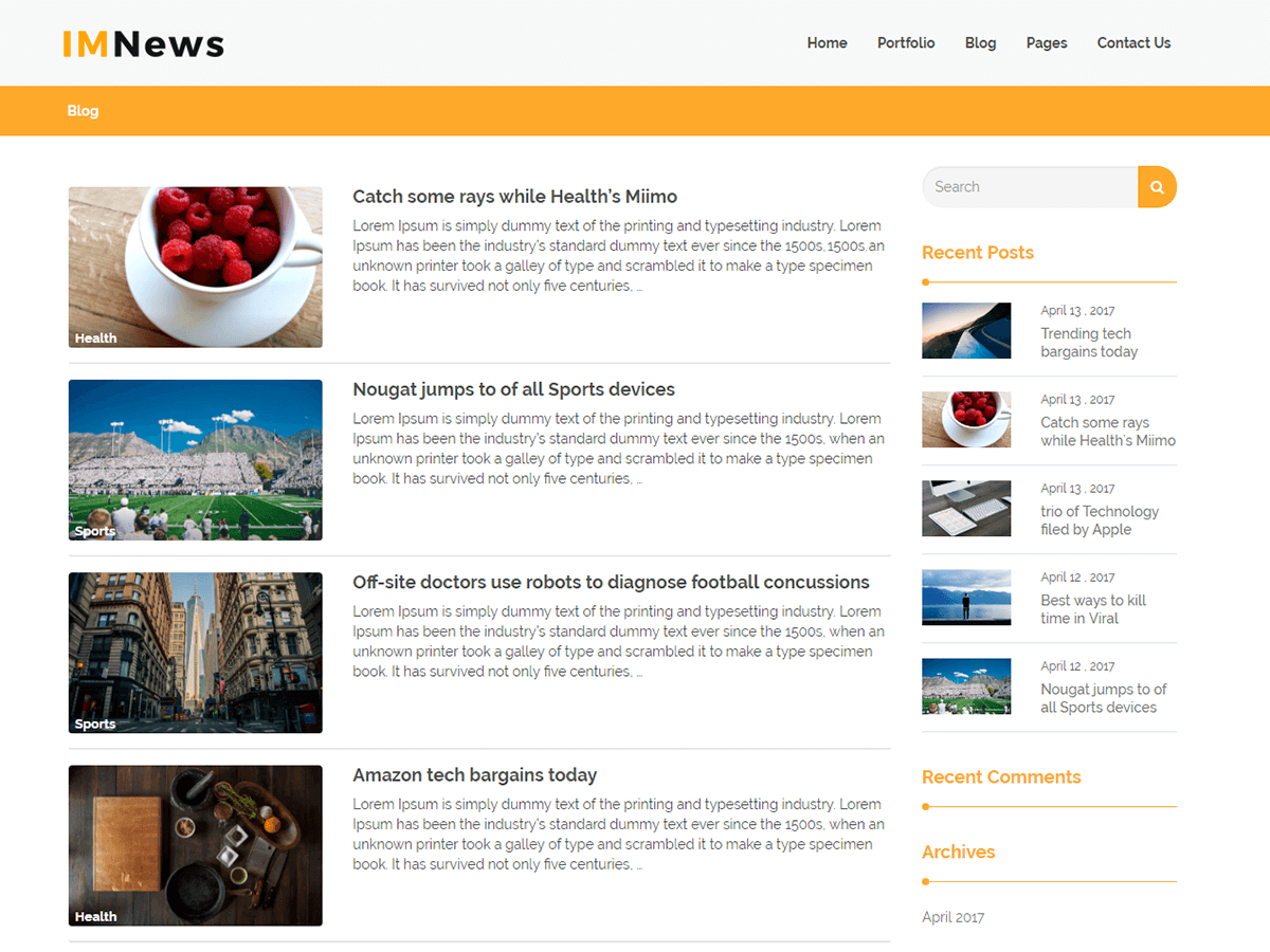 Download IMNews 1.12 – Free WordPress Theme