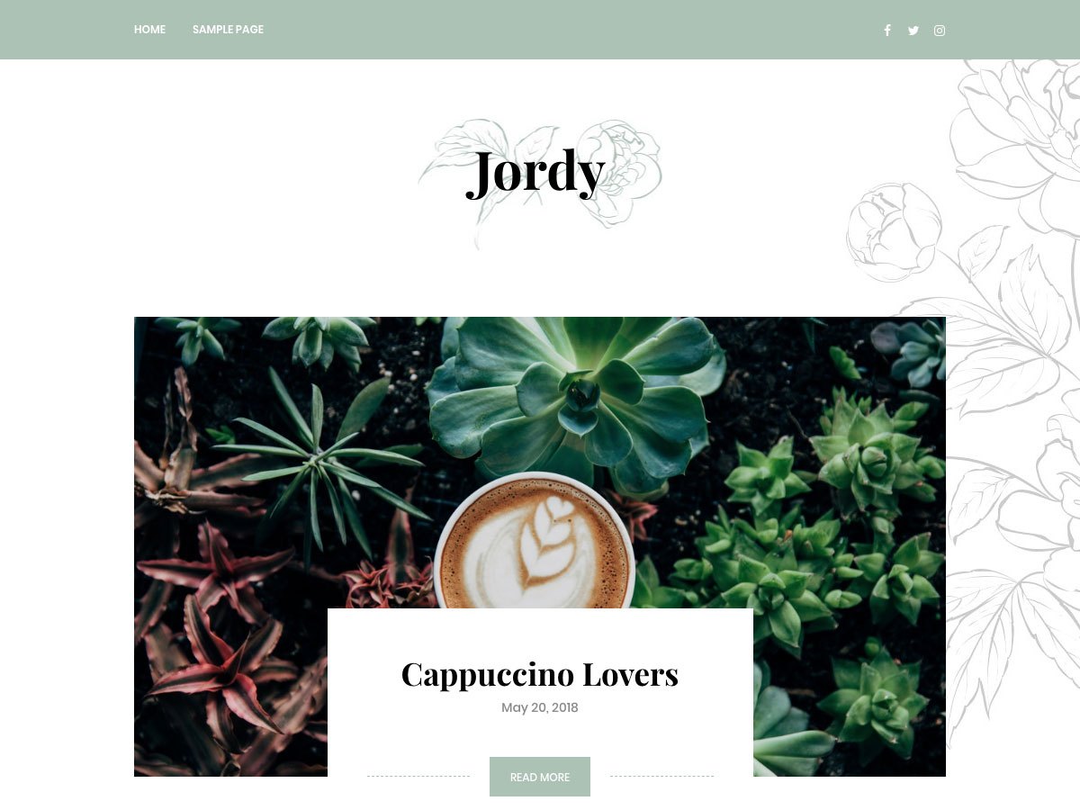 Download Jordy 1.2 – Free WordPress Theme