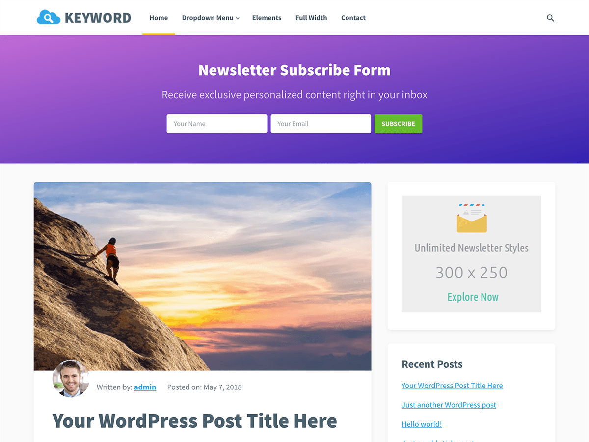 Download Keyword 1.0.9 – Free WordPress Theme
