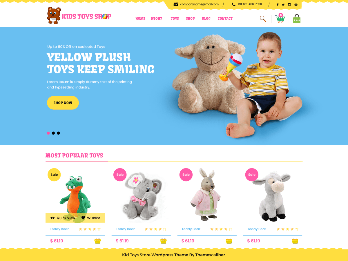 Download Kid Toys Store 0.2.5 – Free WordPress Theme