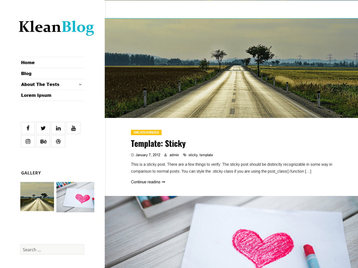 Download Klean Blog 1.0.8 – Free WordPress Theme