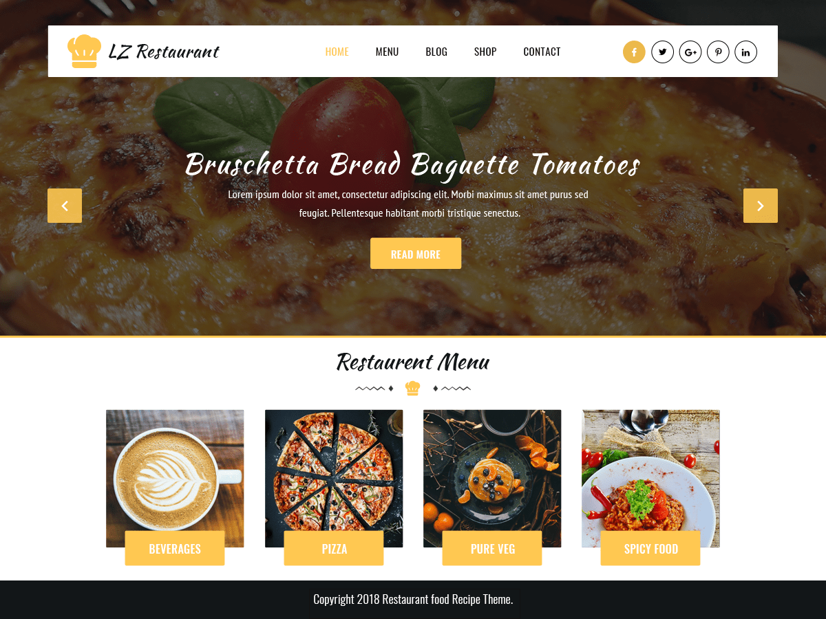Download LZ Food Recipee 0.1 – Free WordPress Theme