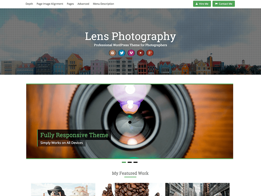 Download Lens 1.0.6 – Free WordPress Theme