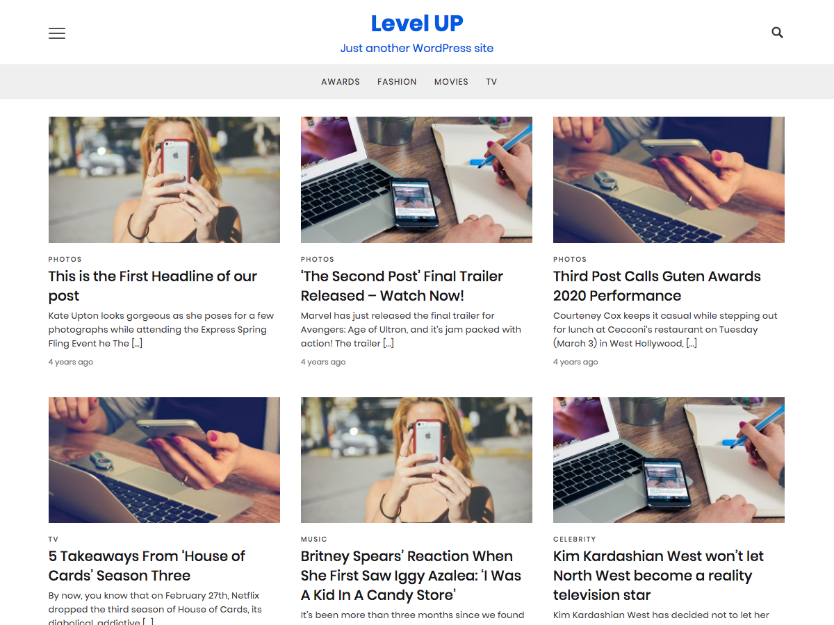 Download Level UP 1.1 – Free WordPress Theme