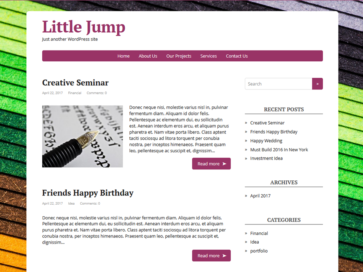 Download Little Jump 1.0.9 – Free WordPress Theme