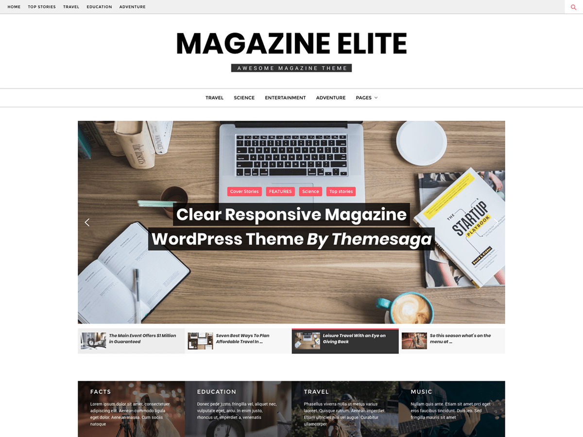 Download Magazine Elite 1.0.3 – Free WordPress Theme