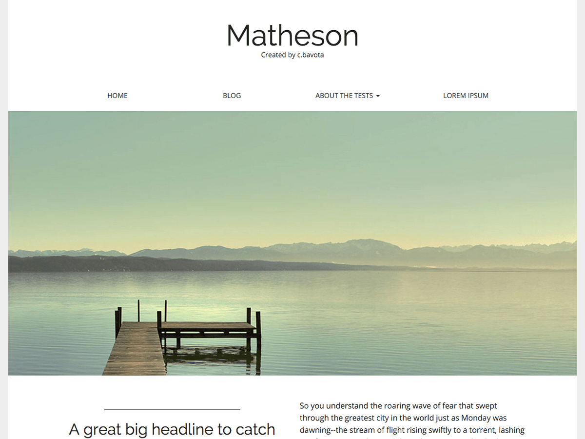 Download Matheson 1.0.5 – Free WordPress Theme