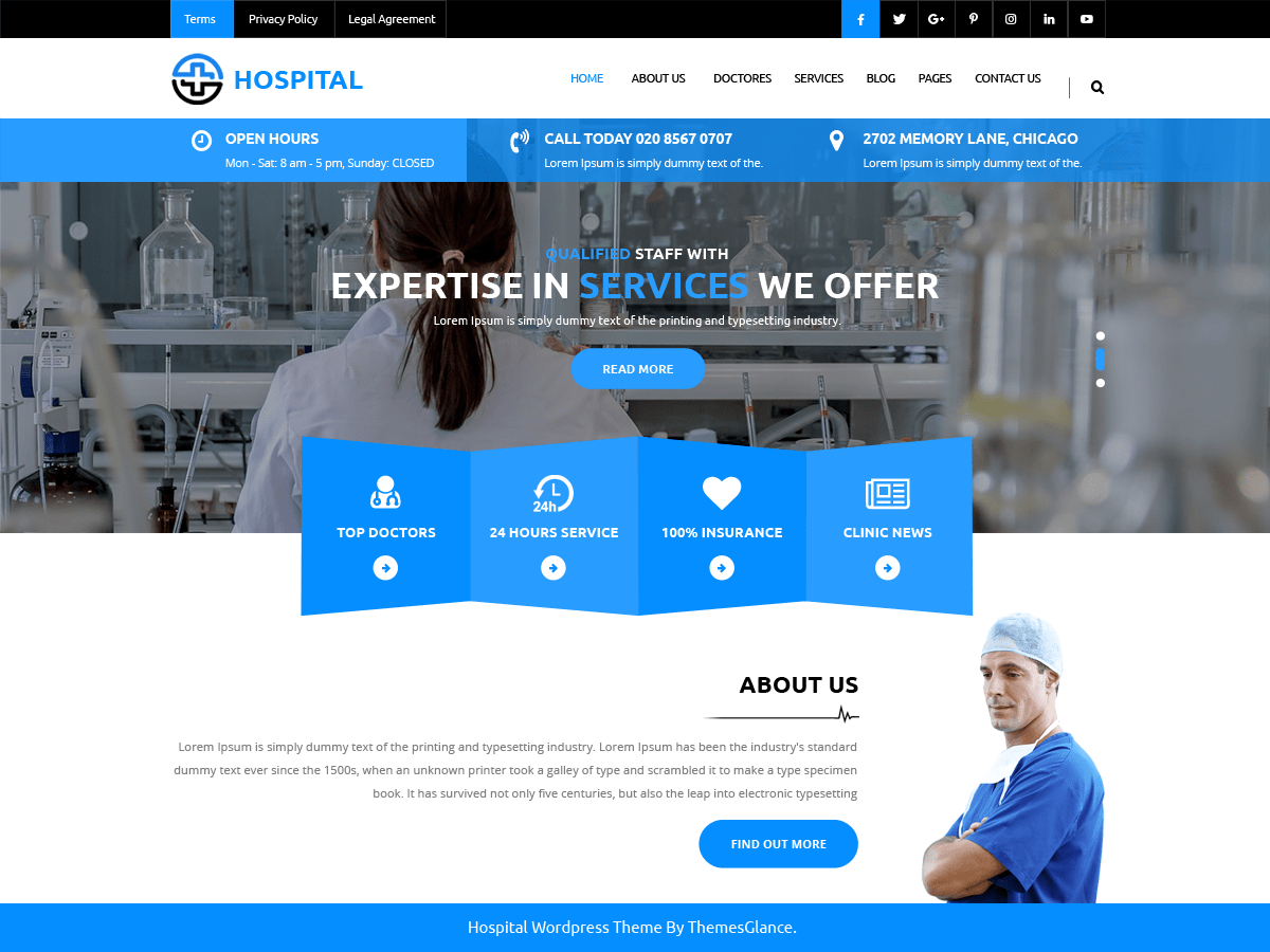 Download Medical Hospital 0.2.1 – Free WordPress Theme