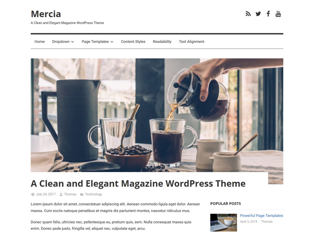 Download Mercia 1.3 – Free WordPress Theme