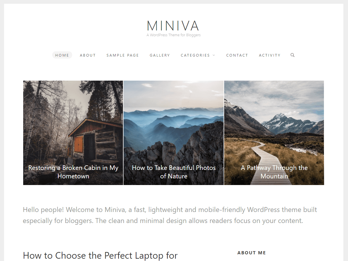 Download Miniva 1.1.1 – Free WordPress Theme