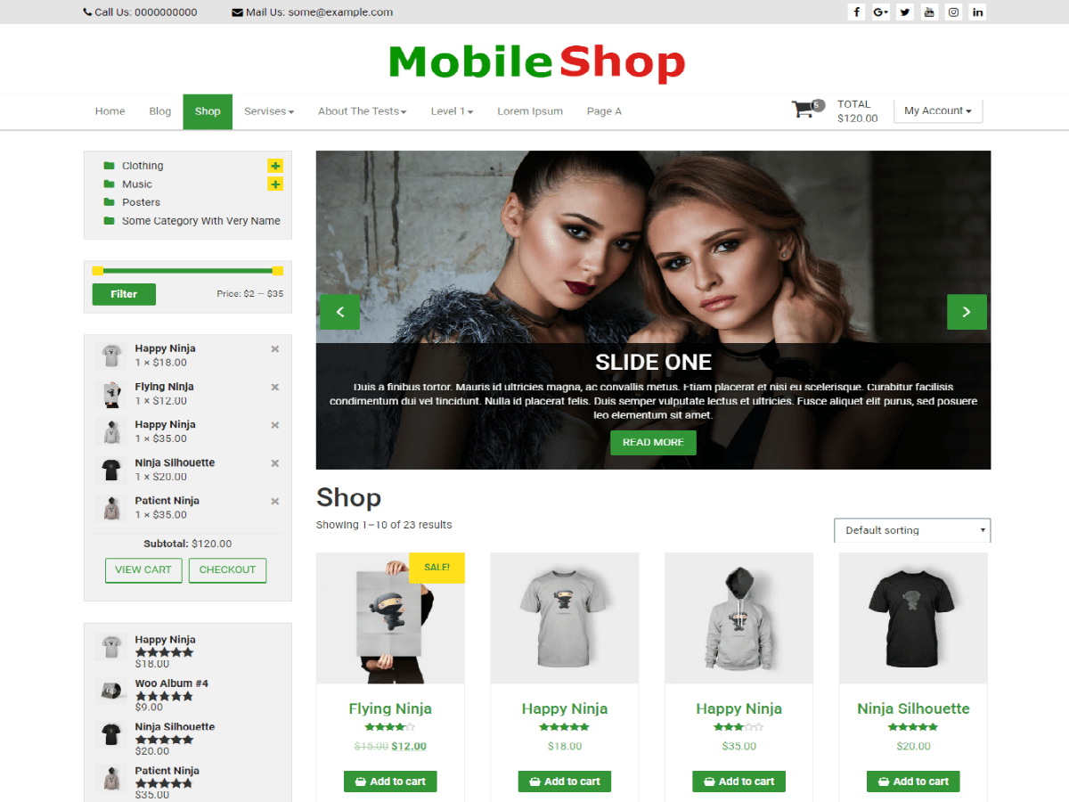 Download Mobile Shop 1.2 – Free WordPress Theme