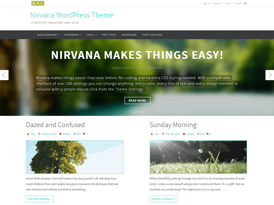 Download Nirvana 1.4.5.1 – Free WordPress Theme