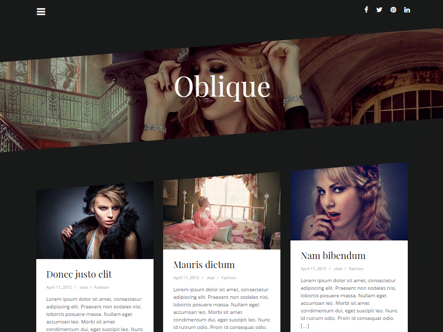 Download Oblique 2.0.15 – Free WordPress Theme