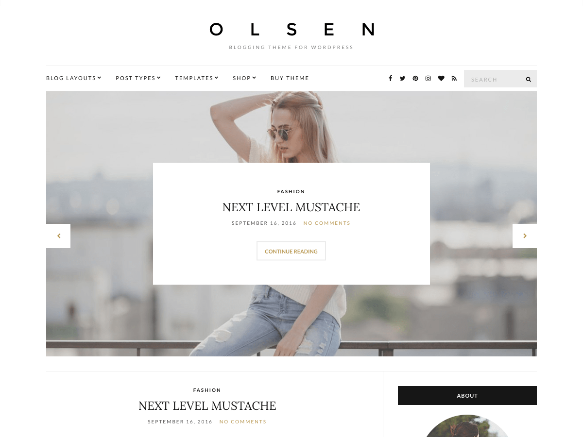 Download Olsen Light 1.2.1 – Free WordPress Theme