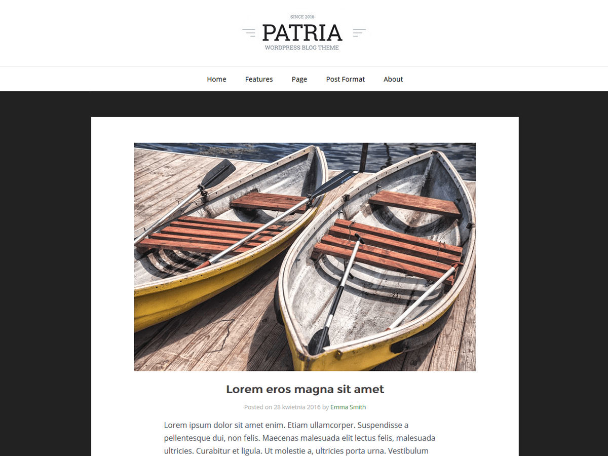 Download Patria 1.6 – Free WordPress Theme
