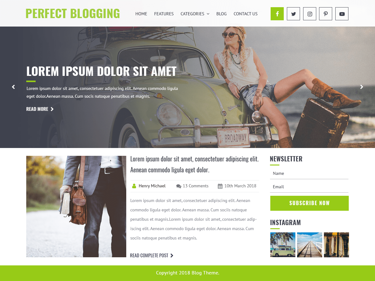 Download Perfect Blogging 0.1 – Free WordPress Theme