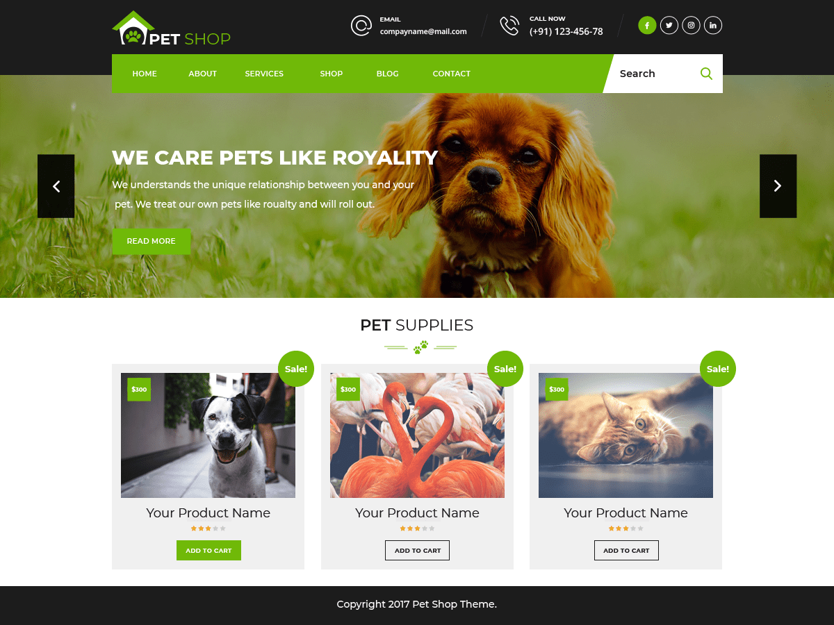 Download Pet Animal Store 0.3.1 – Free WordPress Theme