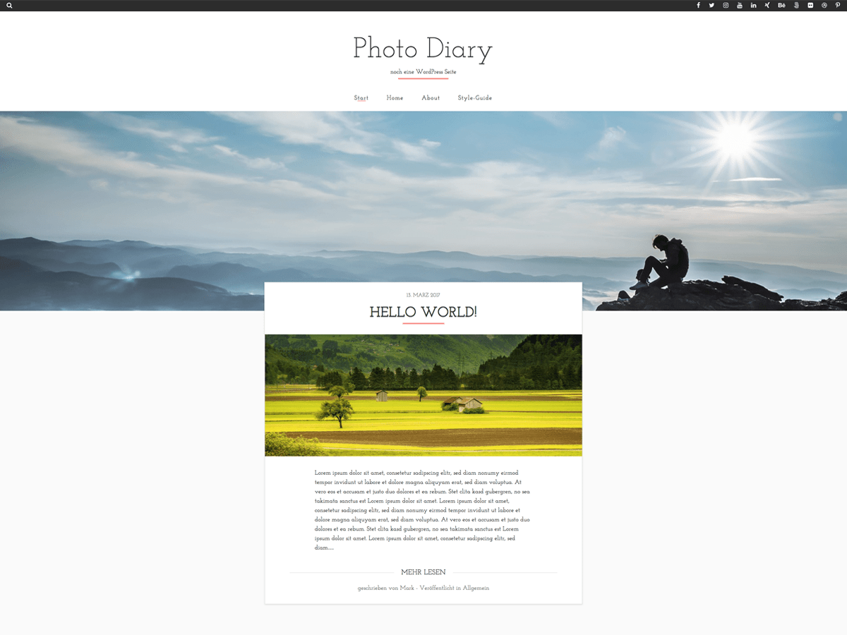 Download Photo Diary 1.1.2 – Free WordPress Theme